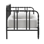 Lit de repos métallique avec motif à barreaux