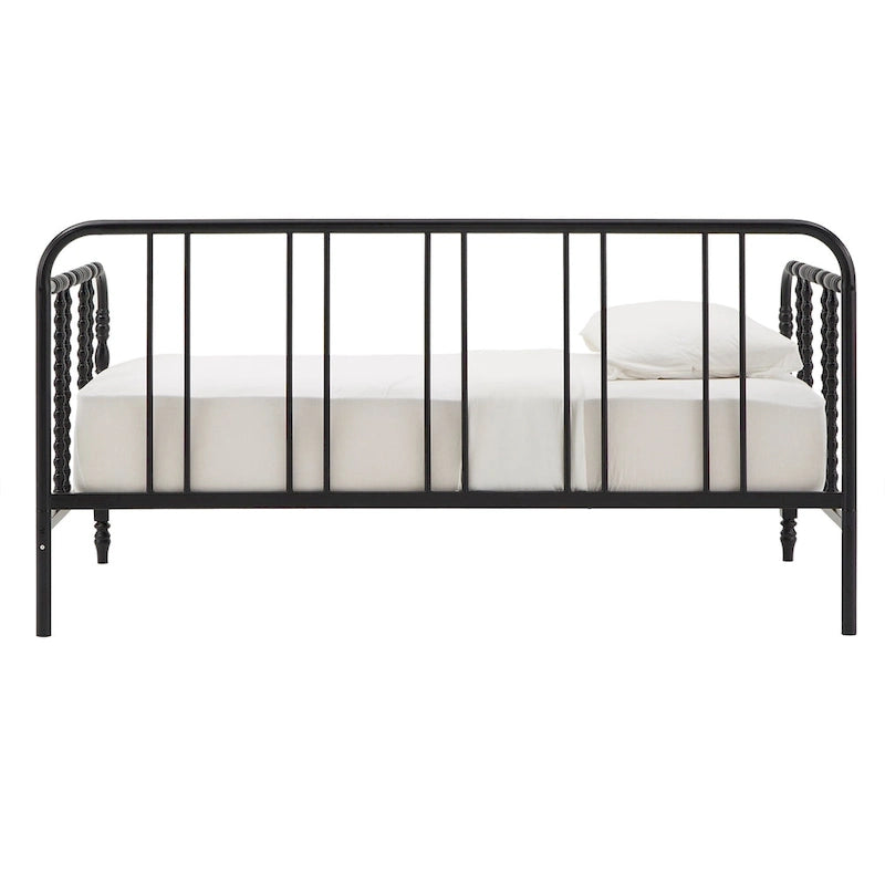 Lit de repos métallique avec motif à barreaux