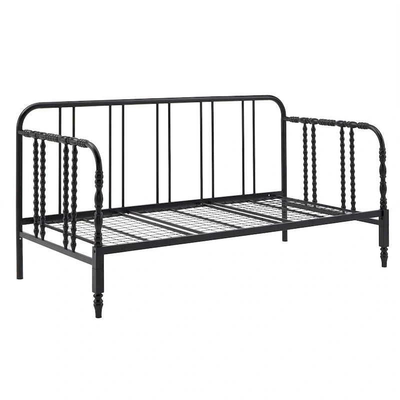 Lit de repos métallique avec motif à barreaux