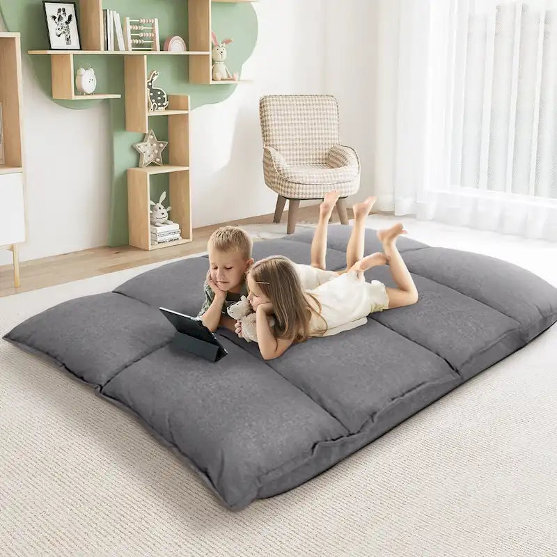 Chaise longue réglable avec revêtement en tissu