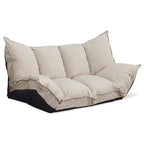 Chaise longue réglable avec revêtement en tissu