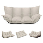 Chaise longue réglable avec revêtement en tissu