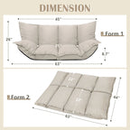 Chaise longue réglable avec revêtement en tissu