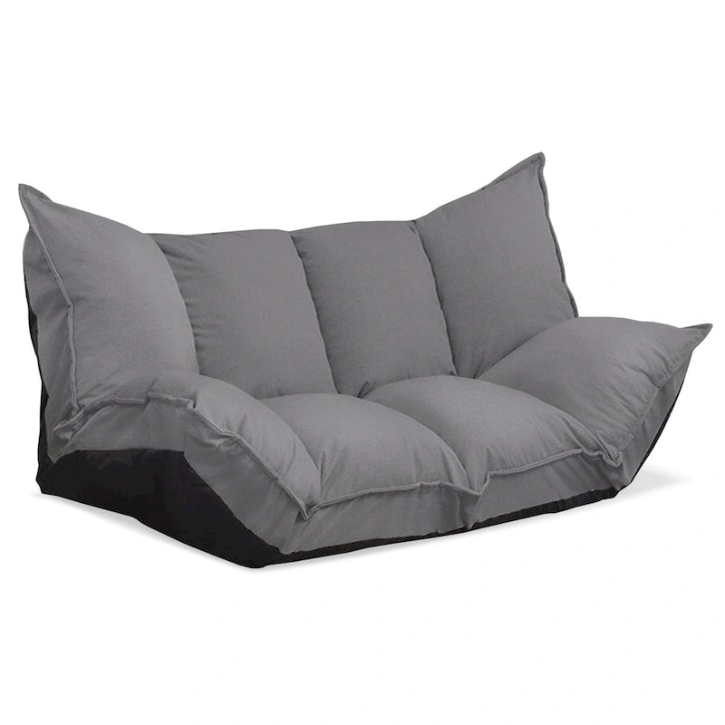 Chaise longue réglable avec revêtement en tissu