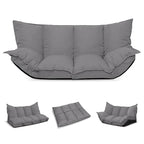 Chaise longue réglable avec revêtement en tissu