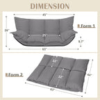 Chaise longue réglable avec revêtement en tissu