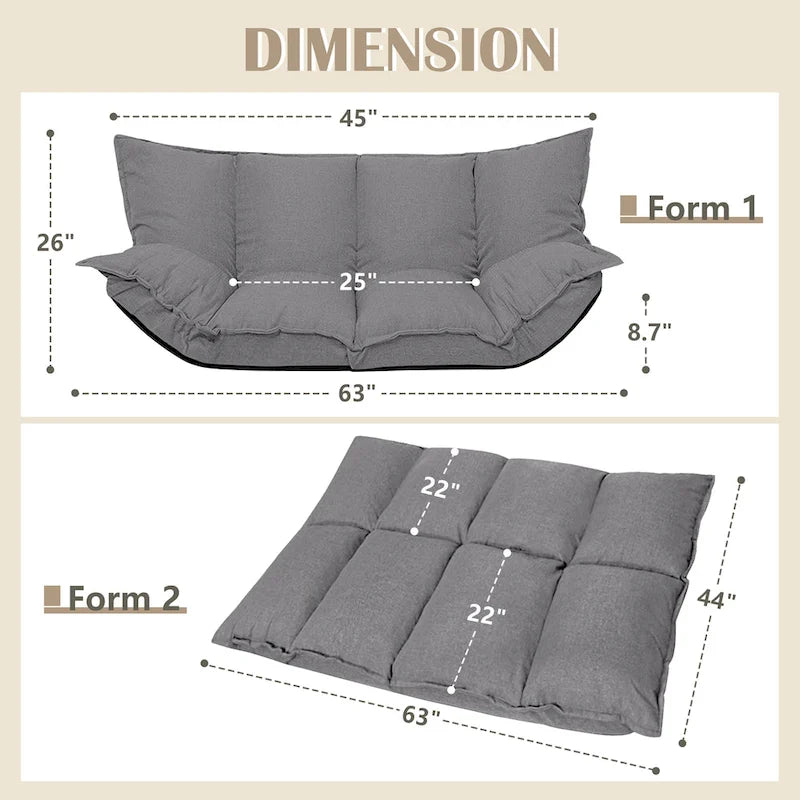 Chaise longue réglable avec revêtement en tissu