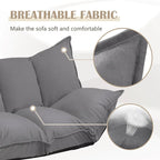 Chaise longue réglable avec revêtement en tissu