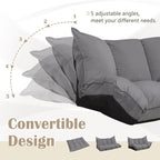 Chaise longue réglable avec revêtement en tissu