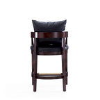 Tabouret de bar mi-century à hauteur de comptoir avec dossier rembourré