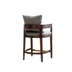 Tabouret de bar mi-century à hauteur de comptoir avec dossier rembourré