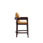 Tabouret de bar mi-century à hauteur de comptoir avec dossier rembourré