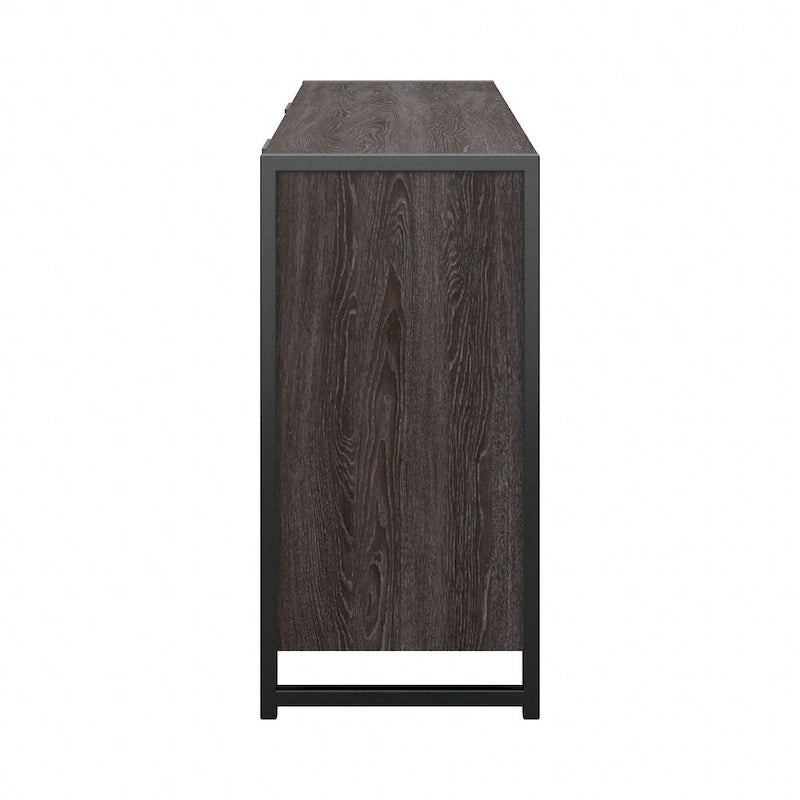 Commode 6 tiroirs avec cadre en métal industriel