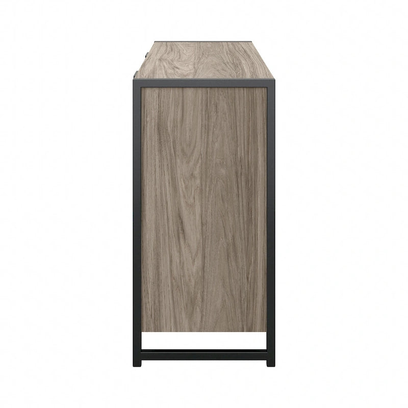 Commode 6 tiroirs avec cadre en métal industriel