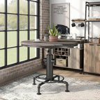 Table haute industrielle ronde – Noir antique, 45 pouces
