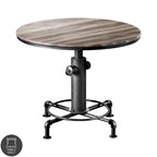Table haute industrielle ronde – Noir antique, 45 pouces
