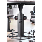 Table haute industrielle ronde – Noir antique, 45 pouces