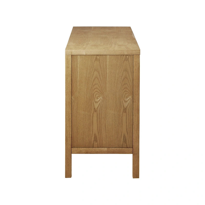 Meuble de rangement géométrique à 2 portes avec étagères réglables