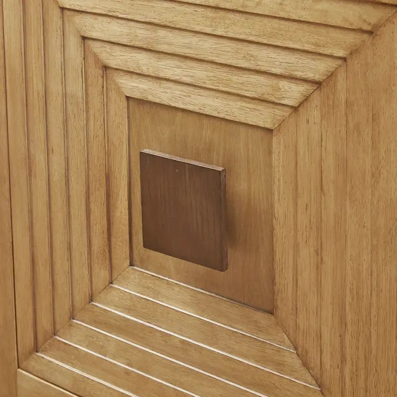 Meuble de rangement géométrique à 2 portes avec étagères réglables