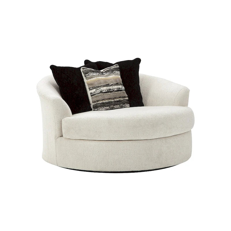 Fauteuil pivotant rond surdimensionné – 58 larg. x 54 prof. x 39 haut.