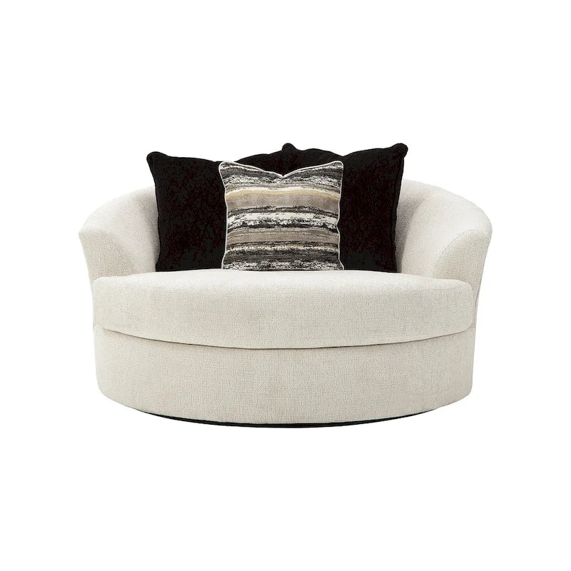 Fauteuil pivotant rond surdimensionné – 58 larg. x 54 prof. x 39 haut.