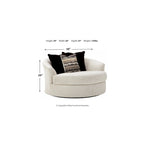 Fauteuil pivotant rond surdimensionné – 58 larg. x 54 prof. x 39 haut.