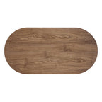 Table à manger ovale de 86,5 po avec plateau en placage de noyer