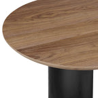 Table à manger ovale de 86,5 po avec plateau en placage de noyer