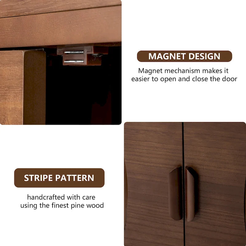 Buffet et bahut de rangement marron contemporain