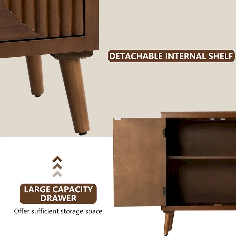 Buffet et bahut de rangement marron contemporain