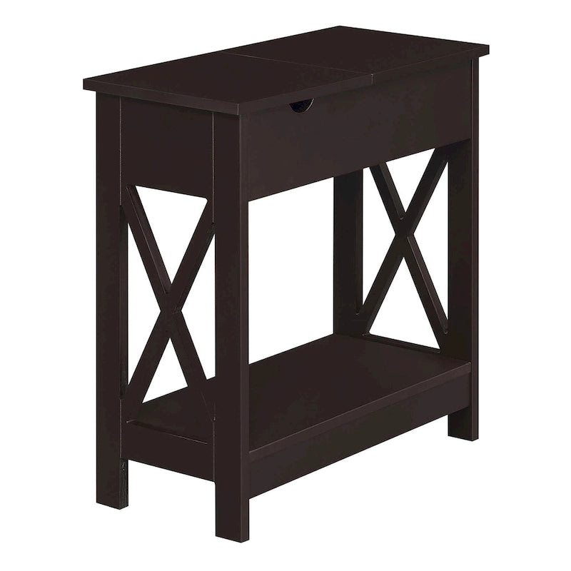 Table d'appoint relevable avec station de charge et étagère
