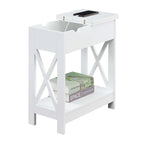 Table d'appoint relevable avec station de charge et étagère