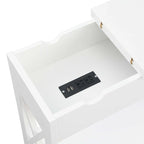 Table d'appoint relevable avec station de charge et étagère
