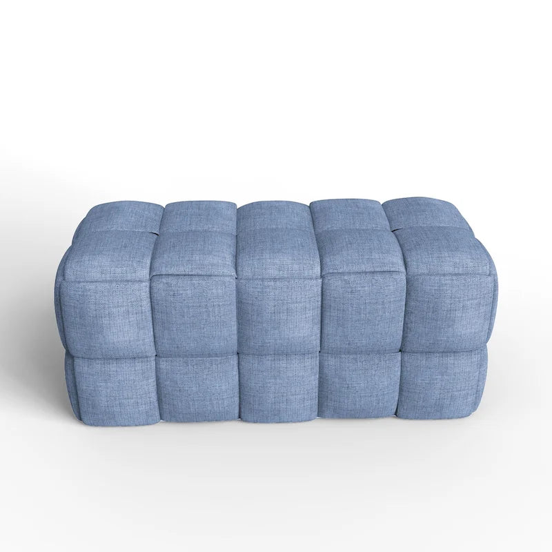 Banc rembourré de 36 pouces avec tissu à armure nattée