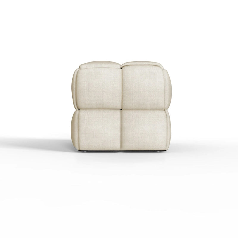 Banc rembourré de 36 pouces avec tissu à armure nattée