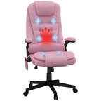 Chaise de bureau de massage vibrant 6 points avec chaleur lombaire et dossier inclinable