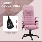 Chaise de bureau de massage vibrant 6 points avec chaleur lombaire et dossier inclinable