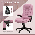 Chaise de bureau de massage vibrant 6 points avec chaleur lombaire et dossier inclinable