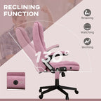 Chaise de bureau de massage vibrant 6 points avec chaleur lombaire et dossier inclinable