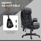 Chaise de bureau de massage vibrant 6 points avec chaleur lombaire et dossier inclinable