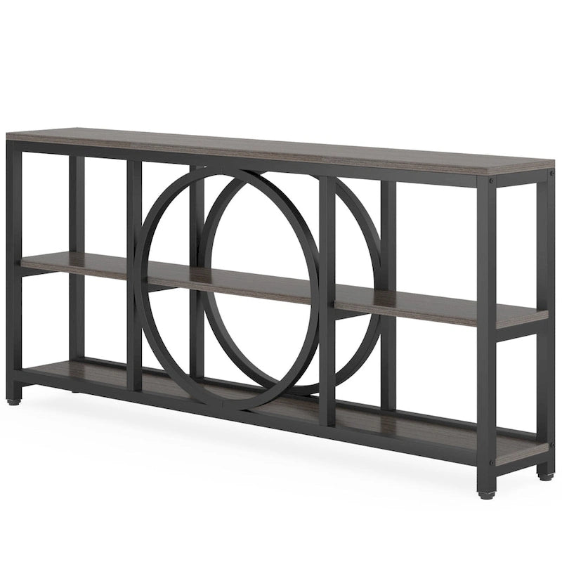 Console de 180 cm avec 3 étagères de rangement