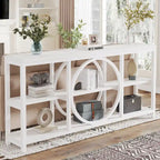 Console de 180 cm avec 3 étagères de rangement