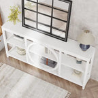 Console de 180 cm avec 3 étagères de rangement
