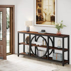 Console de 180 cm avec 3 étagères de rangement