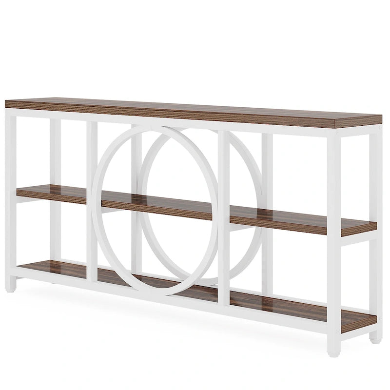 Console de 180 cm avec 3 étagères de rangement