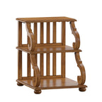 Table d'appoint à roulettes en bois étagée