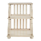Table d'appoint à roulettes en bois étagée