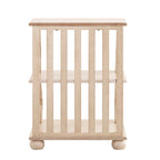 Table d'appoint à roulettes en bois étagée