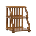 Table d'appoint à roulettes en bois étagée