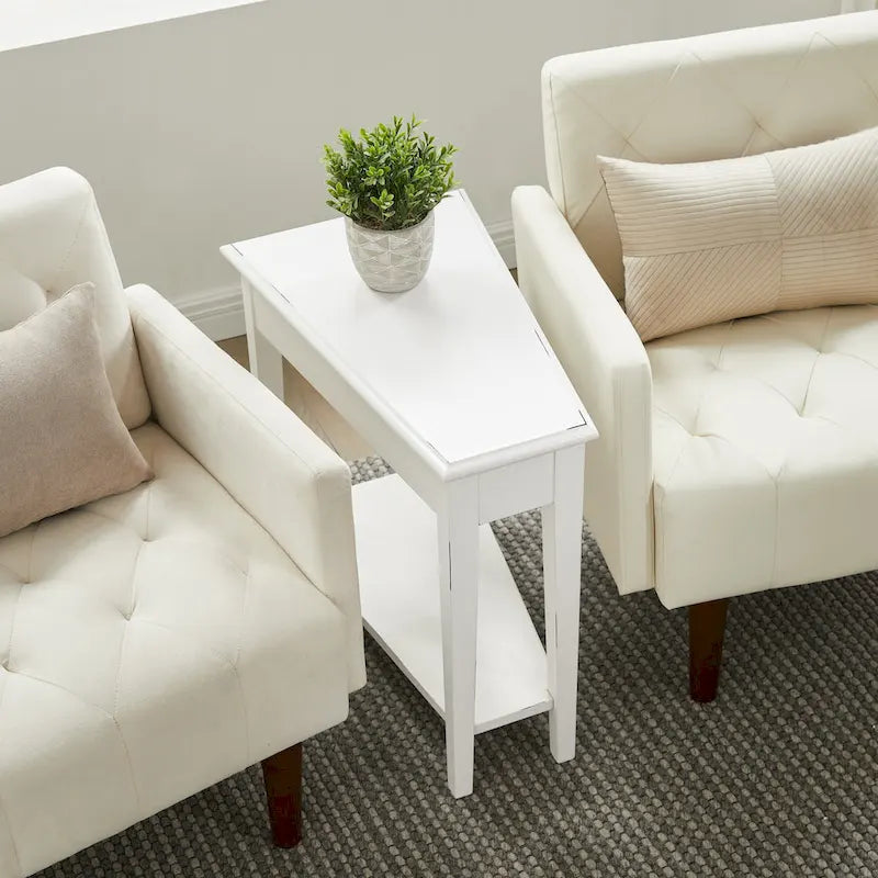 Table d'appoint compensée pour fauteuil inclinable avec étagère inférieure